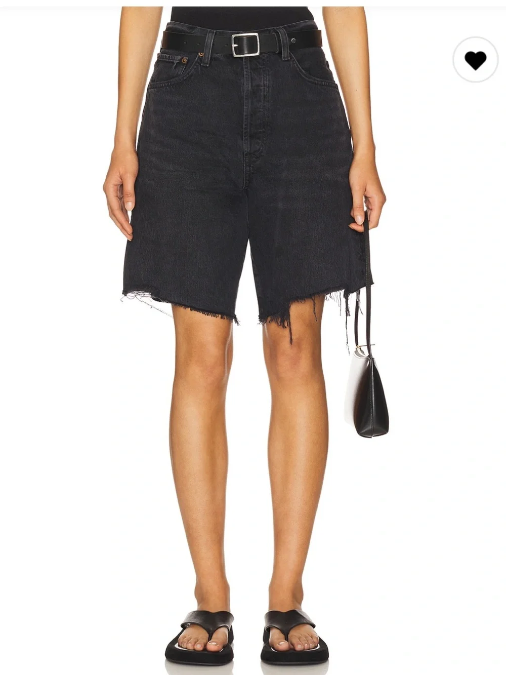 Agolde Indra Long Shorts in Bounce